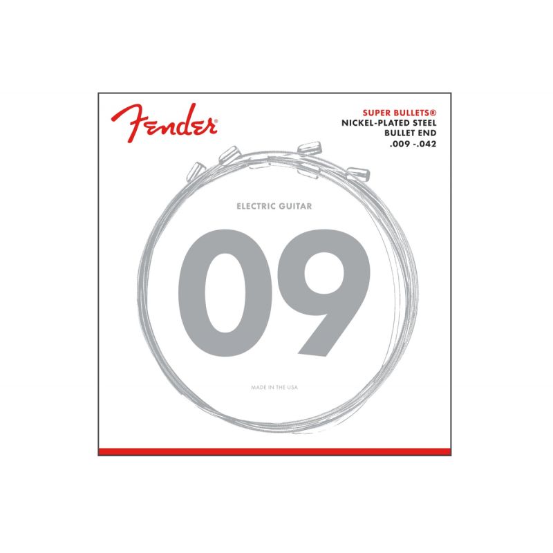 Набор струн FENDER 3250L SUPER BULLETS NICKEL PLATED GUITAR STRINGS 9-42